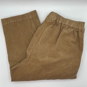 Appleseed's Corduroy Pants Elastic Waist Tan Casual‎ Comfort Petite Size 12P